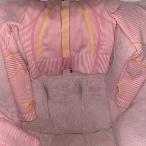 New Mix Pink and Yellow Zip-Up Top